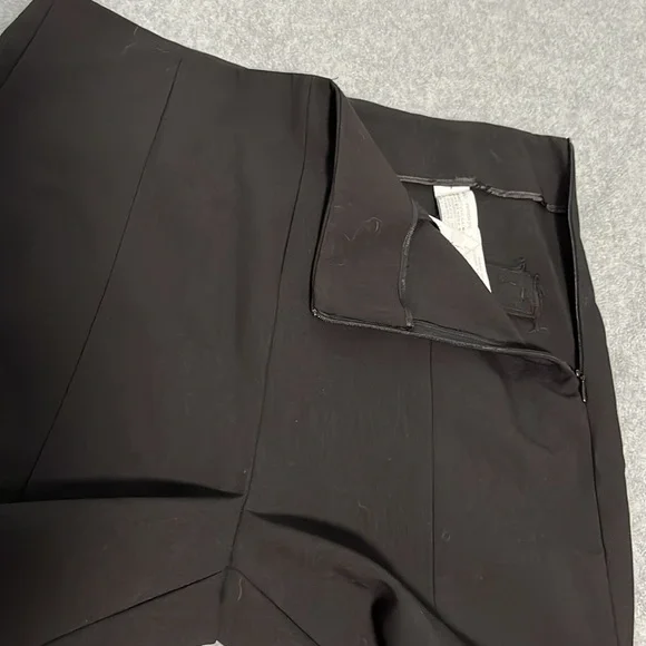 Zara High Rise Trouser Pants Large BlackSide Slit Office Career - Picture 7 of 12